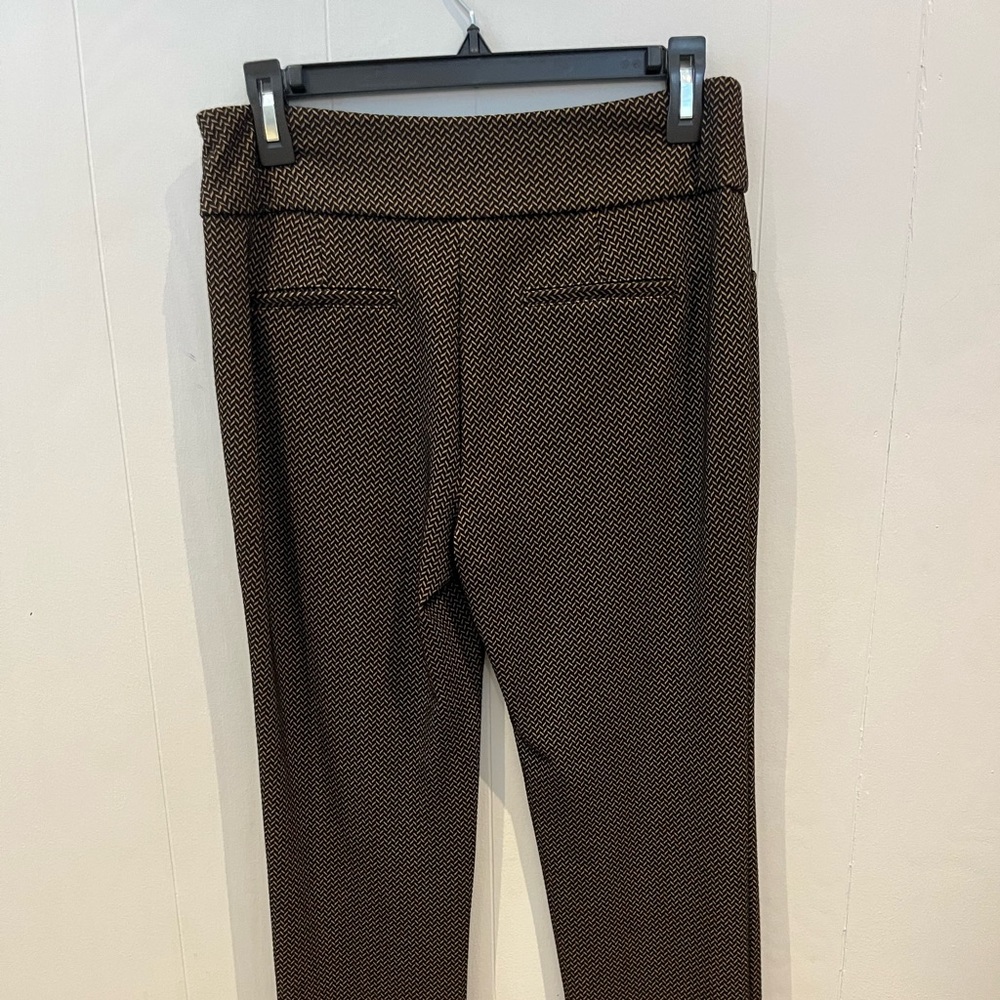 Charter Club Cambridge Slim pull on pants. Beautiful black/tan houndstooth.